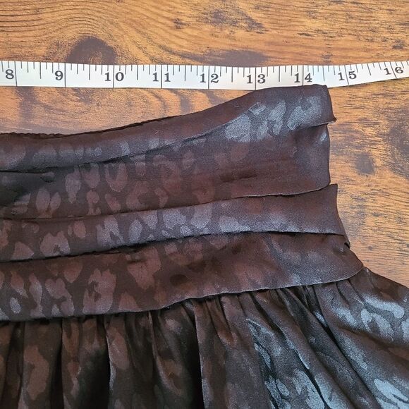 Mustard Seed Black Leopard Flounce Smocked Skort L - Picture 5 of 11